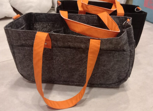 foldable travel felt storage bag baby diaper caddy organizer (random color) - Image 3