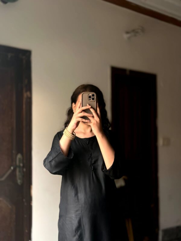 black 2pc suit plain shirt & trouser-new design new trendy party wear for girls/women - Image 3