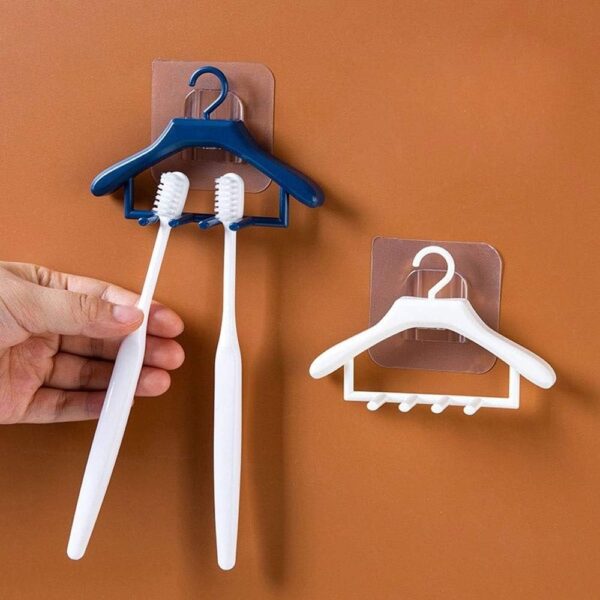 creative wall mounted hangers style toothbrush holder tooth brush razor organizer(random color)