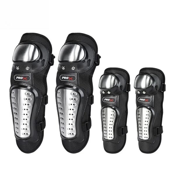 motorcycle elbow pads for men stainless steel off-road locomotive protective gear anti-fall riding equipment (4 pcs)