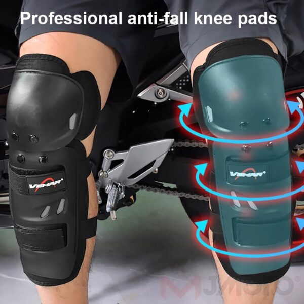 4 pcs breathable motorcycle knee elbow pads, motocross elbow pads, windproof motorbike protective gear, anti-collision, anti-fall, new - Image 3