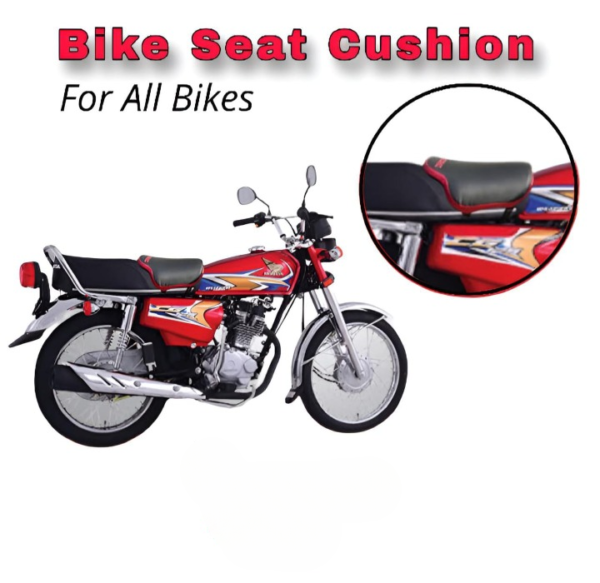 best bike seat cushion for back pain red black waterproof universal relaxer bike seat cushion and motorcycle seat cover for all bikes( red black ) - Image 5