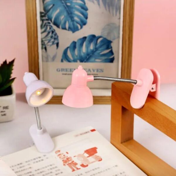 1pc mini led clamp reading lamp night lights (random color) - Image 4