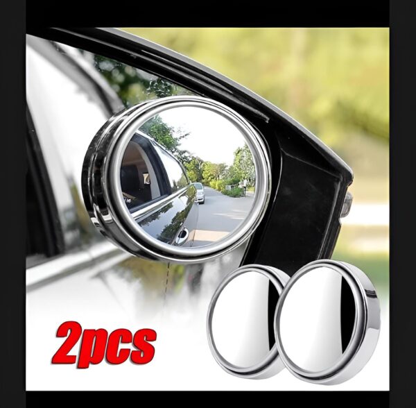 2 pcs car round mirror original glass rear view blind spot side mirror wide-angle 360 lens - Image 4