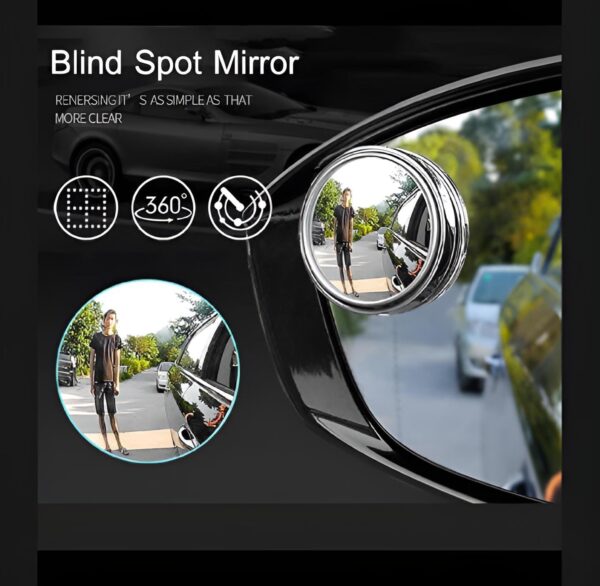 2 pcs car round mirror original glass rear view blind spot side mirror wide-angle 360 lens - Image 10