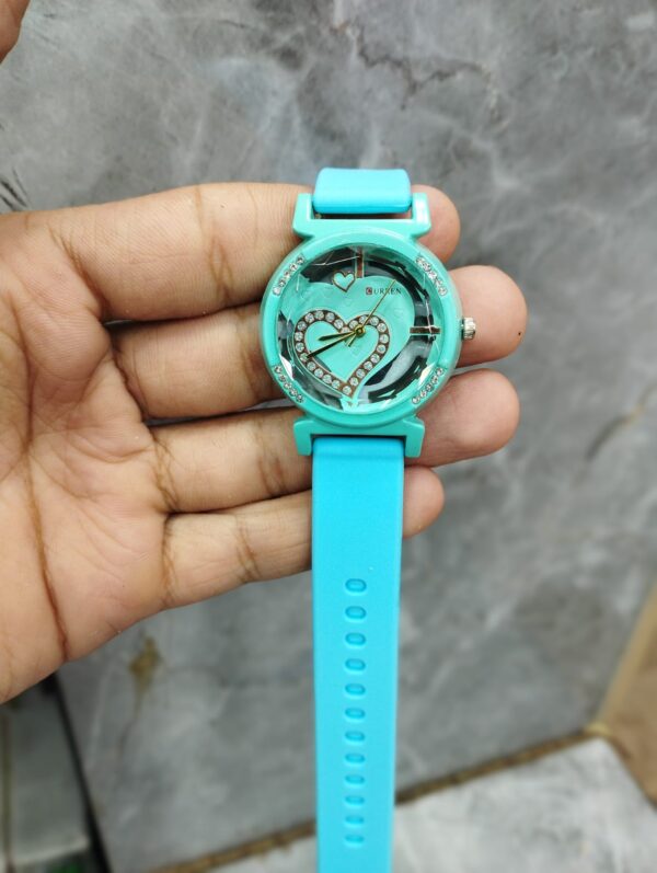 curren rubbar belt ladies watch model heart - without box - Image 2