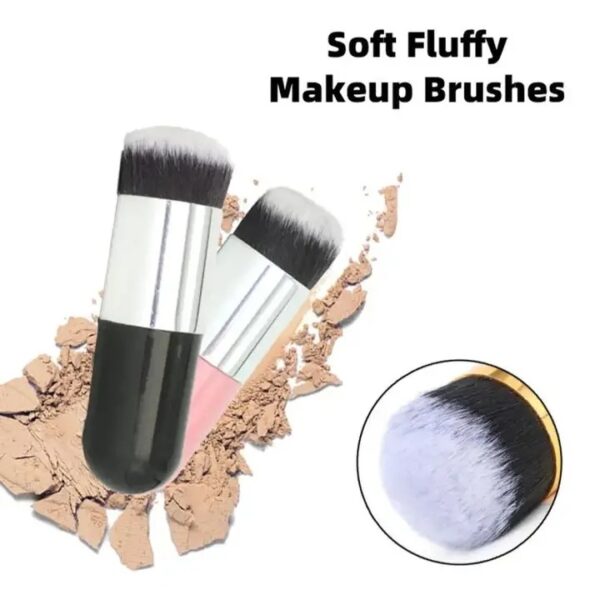 make-up fixer brush, foundation brush, foundation blender, flat cream makeup brush, premium quality makeup brush (random color) - Image 4
