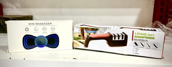 deal pack of 2 - ems butterfly portable neck massager and knife sharpener - Image 2