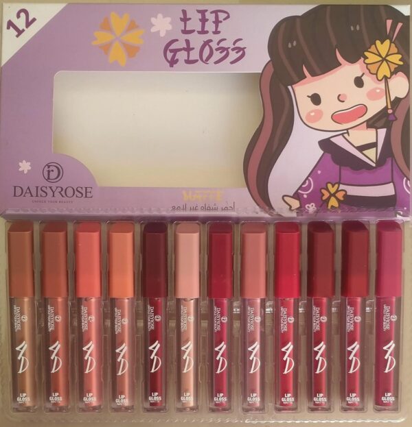 (pack of 12 lip glosses) daisy rose lip gloss 4d