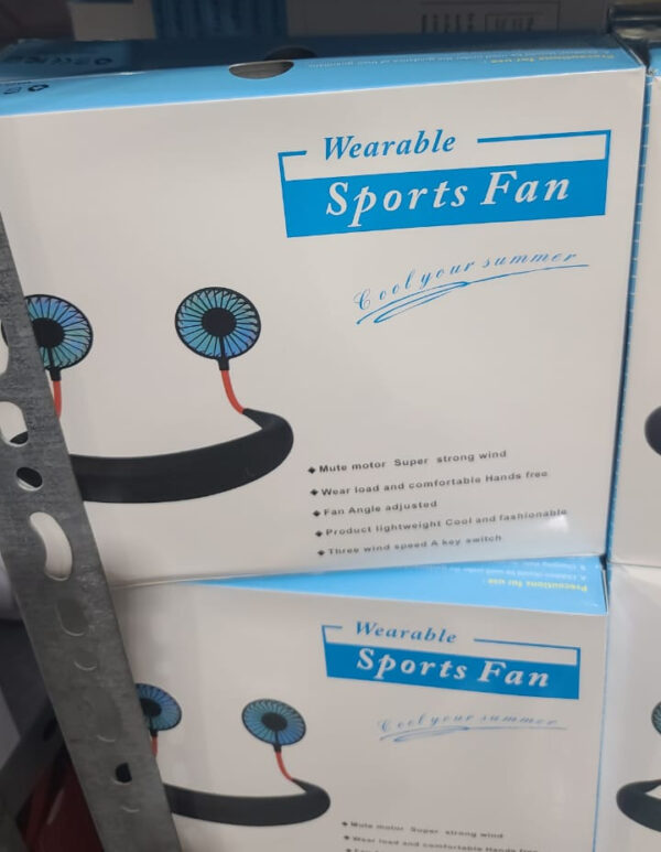 sports summer neck fanusb rechargeable (random color) - Image 2