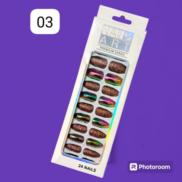 ladies artificial nail  with gum sticker. premium quality
