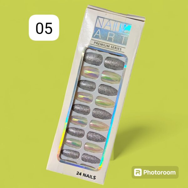 ladies artificial nail  with gum sticker. premium quality - Image 5