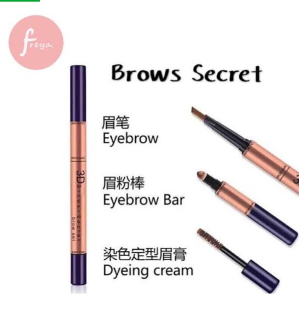 novo 3d  brows secret  3 in 1 ( eyebrow - eyebrow bar - dyeing cream) - Image 2