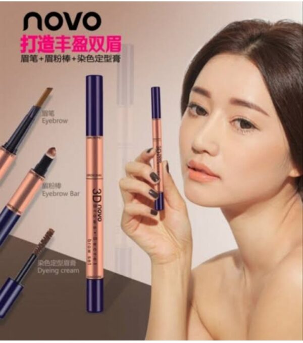 novo 3d  brows secret  3 in 1 ( eyebrow - eyebrow bar - dyeing cream) - Image 3