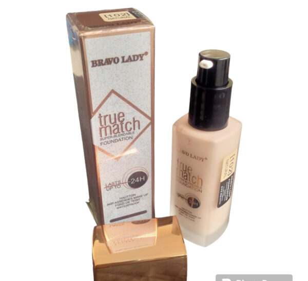 bravo lady foundation true match long lasting & waterproof - Image 2
