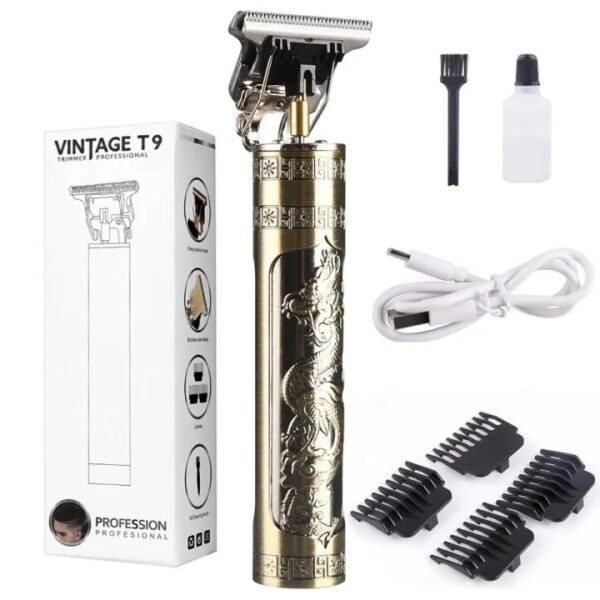 metal body - vintage t9 trimmer and hair clipper cutting machine for men
