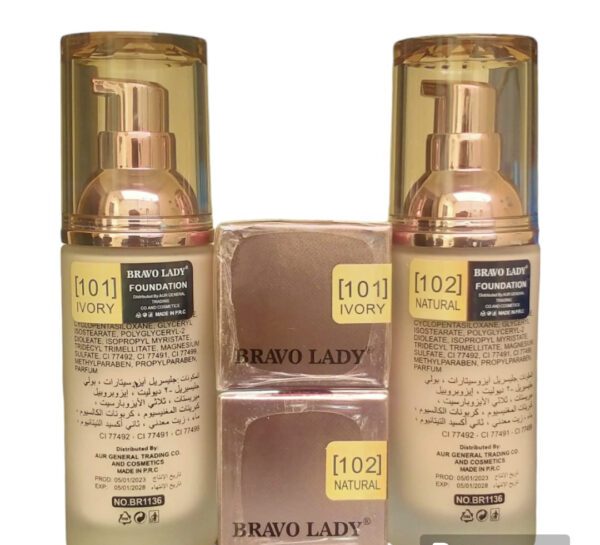 bravo lady foundation long lasting & waterproof