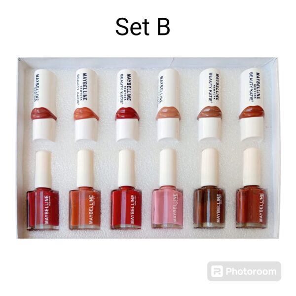 maybelline new york  pair of  6 matching lipstick & nail polish box - Image 13