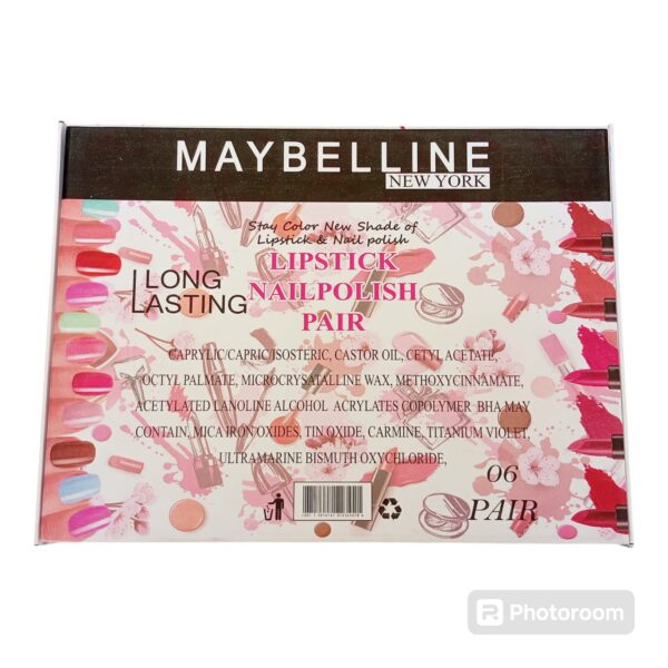 maybelline new york  pair of  6 matching lipstick & nail polish box - Image 2