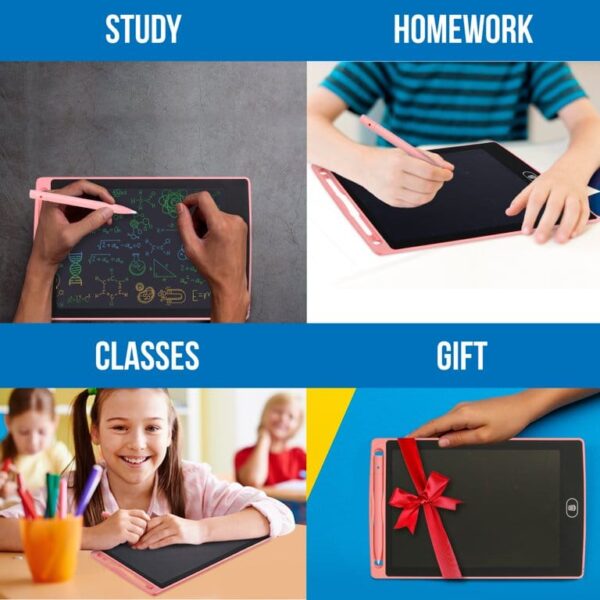 ( 8.5 / 10inch ) - lcd writing drawing tablet | kids learning table - multi color  (random color) - Image 3