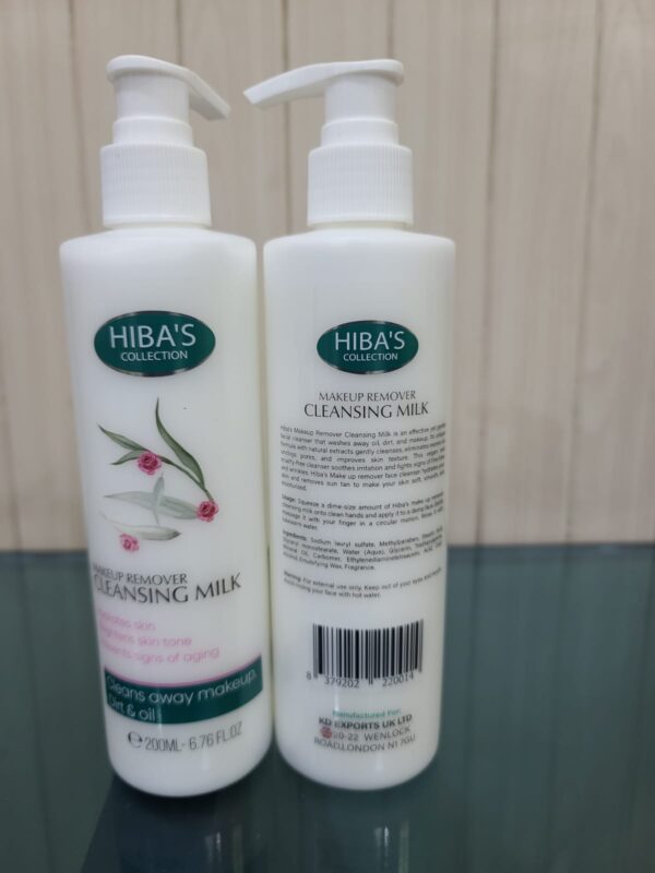 hiba’s collection makeup remover cleansing milk – 200ml