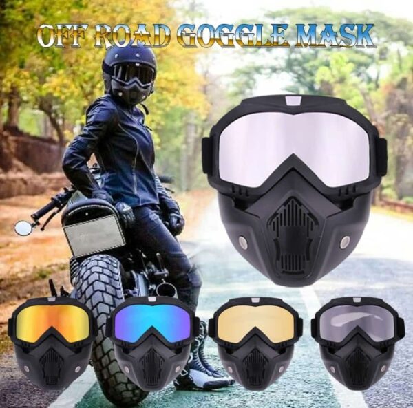 off road goggle mask motorcycle protective goggle bike face mask, (random color)