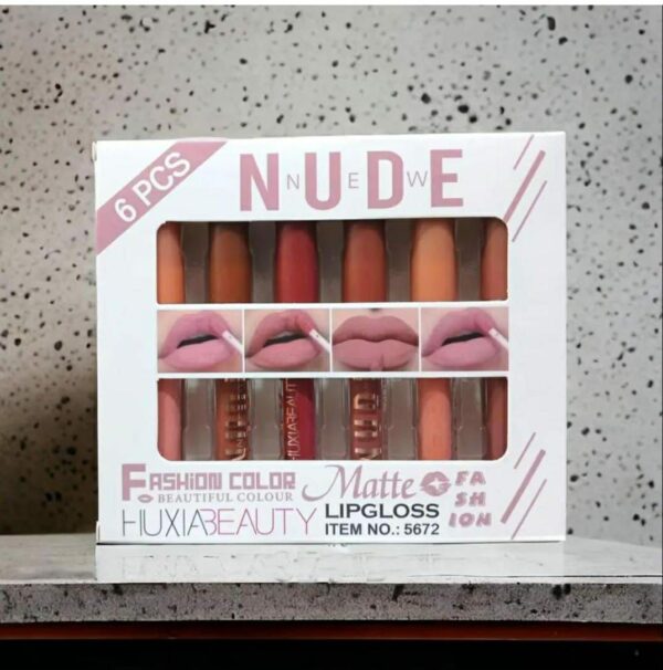 6 pcs nude lipgloss  | matte lip gloss for girls & women