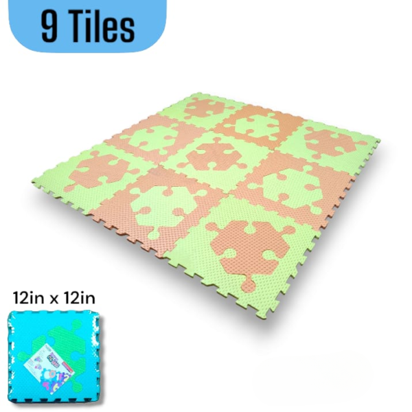 multi colour puzzle tiles 1ft - eva foam puzzle mat suitable for children (random color)