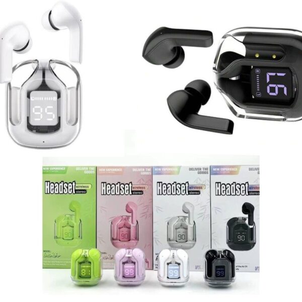 air31 earbuds wireless crystal transparent body | air 31 bluetooth ear bud - (without pouch)