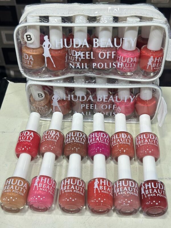 huda beauty peel off nail paint, pack of 12 - Image 2