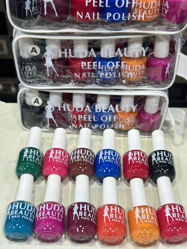 huda beauty peel off nail paint, pack of 12