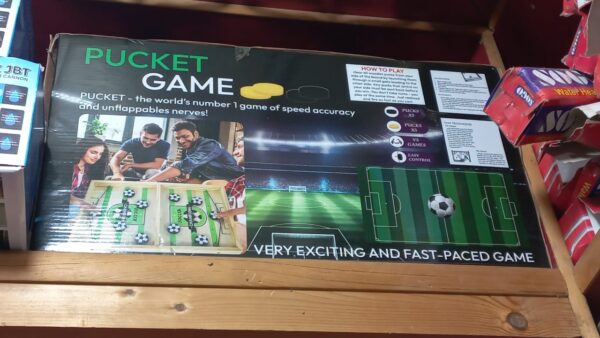 wooden sling puck game | football board game | wooden hockey soccer table game for kids & adults - Image 3