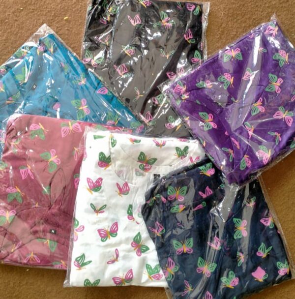 butterfly print 2pc linen dress - Image 4