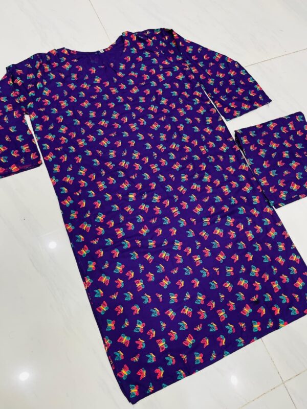 butterfly print 2pc linen dress - Image 25