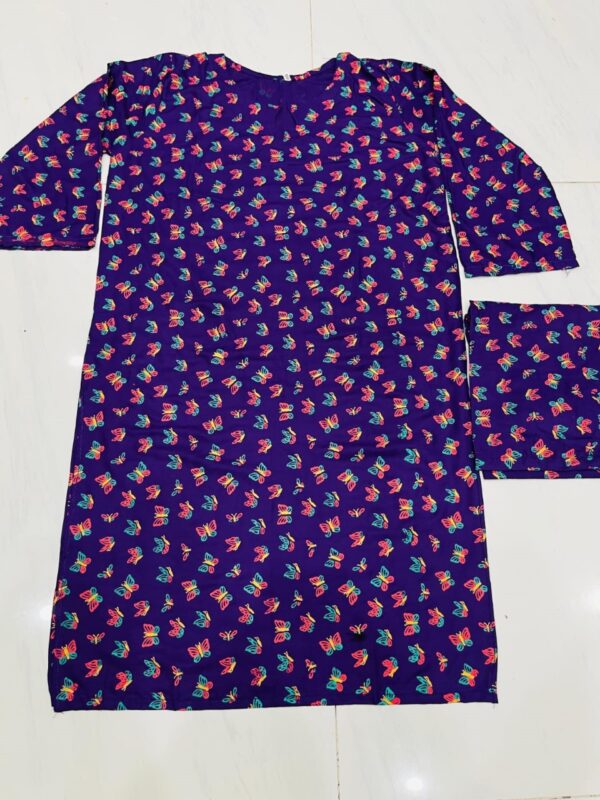 butterfly print 2pc linen dress - Image 30
