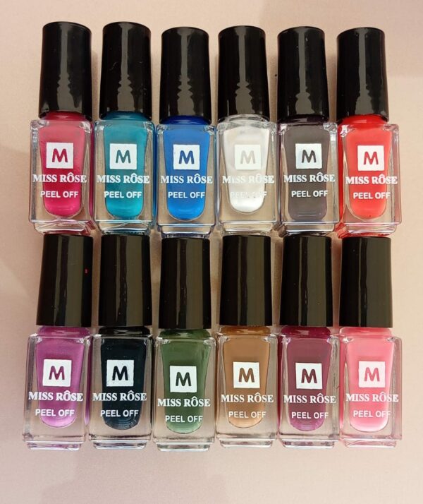 12 pcs miss rose peel off nail paint - Image 5