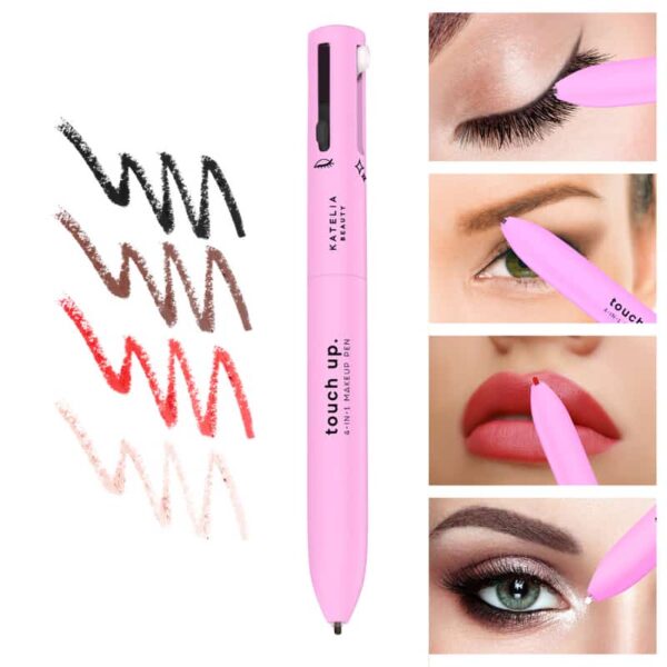 4 in 1 waterproof makeup pen eyebrow pencil long lasting easy lip color liner highlight lying silkworm eyeliner pen makeup tools (random color) - Image 3