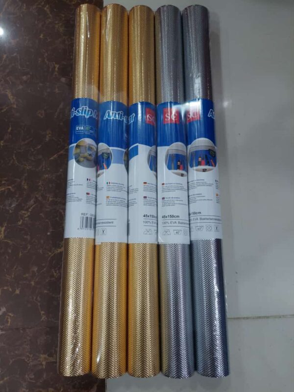 (gold / silver) self-adhesive kitchen wall stickers  - oil proof, anti-mold & heat resistant, aluminium foil wallpaper, place, drawer, fridge mat (45*150 cm) - Image 11
