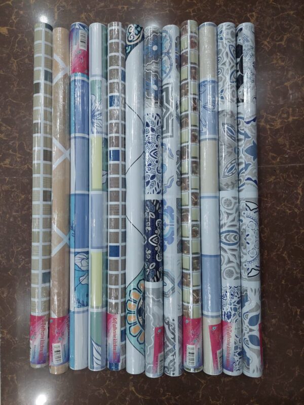 waterproof wallpaper stickers decorative films wall paper sheet marble, box, art design (random designs) - Image 7