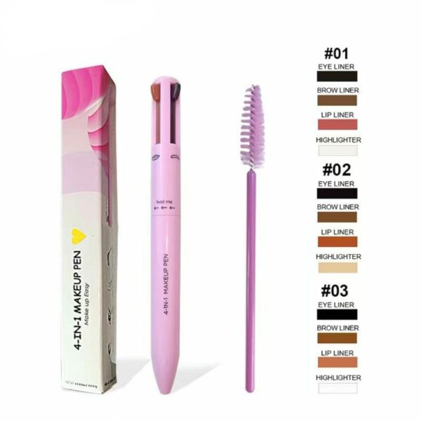 eye shadowliner combination 4 in 1 makeup pen multifunctional cosmetics ballpoint pens waterproof eyeliner eyebrow pencil long lasting highlighter stick - Image 4