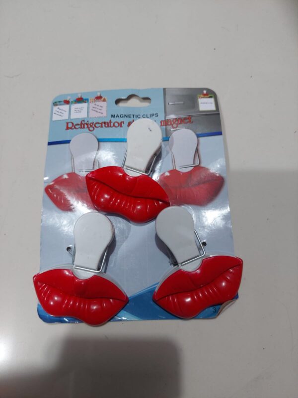 3 pcs set - lips fridge magnets funny fridge magnet clips, home decor (random color) - Image 2