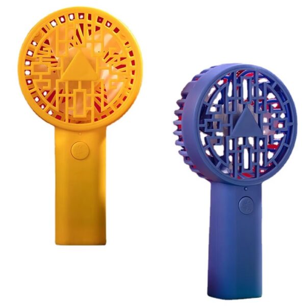 mini handheld fan table desk high speed air cooler fan | usb rechargeable (random color) - Image 4