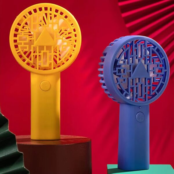 mini handheld fan table desk high speed air cooler fan | usb rechargeable (random color)