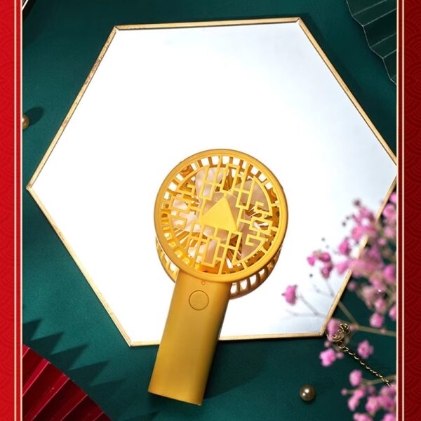 mini handheld fan table desk high speed air cooler fan | usb rechargeable (random color) - Image 5