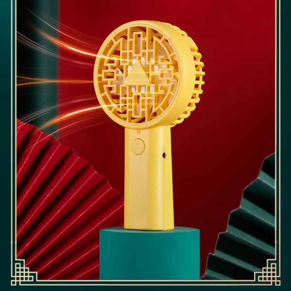 mini handheld fan table desk high speed air cooler fan | usb rechargeable (random color) - Image 6