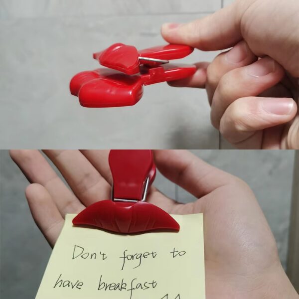 3 pcs set - lips fridge magnets funny fridge magnet clips, home decor (random color) - Image 4