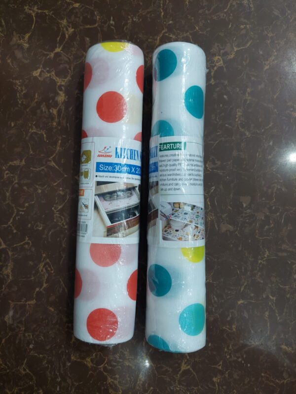 ( 30*200cm ) - polka dot refrigerator mats shelf liners fridge mats drawer table (random color) - Image 2