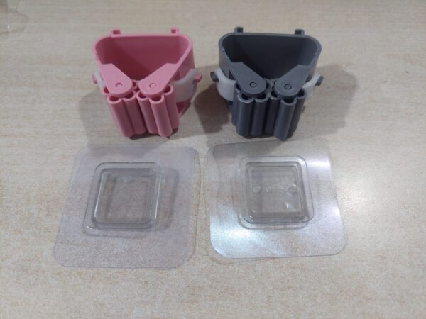 self adhesive mop and broom holder wall mount magic hanger organizer  (random color) - Image 2