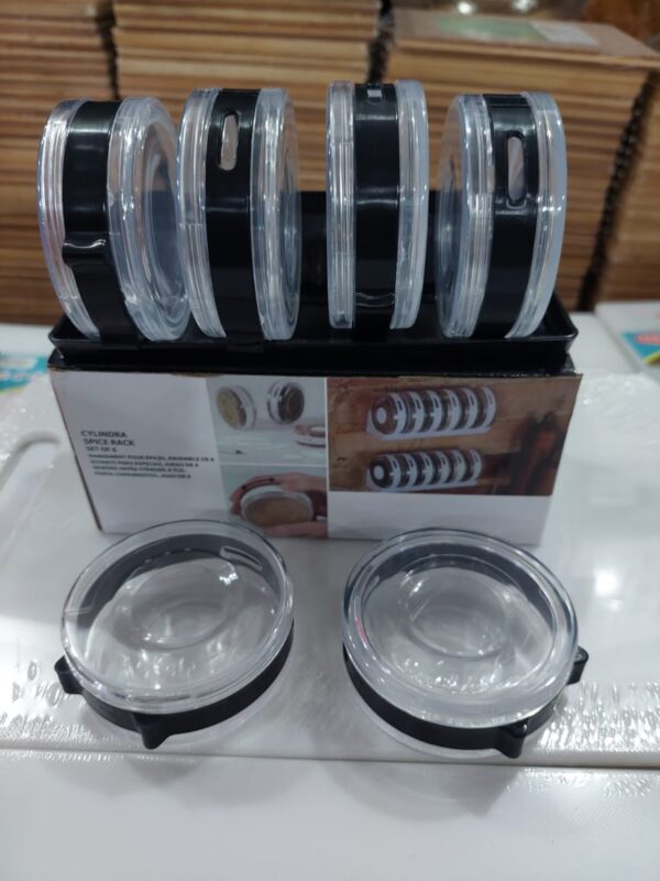 spice rack set kitchen spice jar, rack can containers, pepper shakers box salt cellar sugar bowl - Image 2