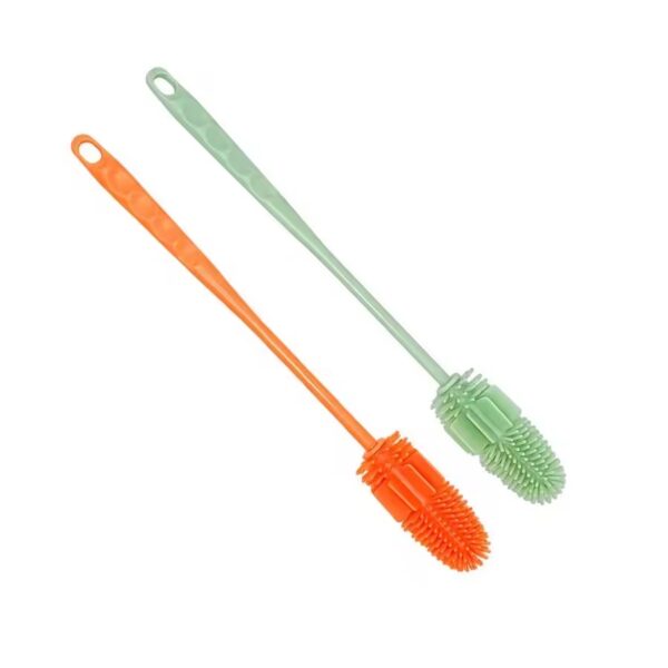 silicone long-handled cup brush | household cleaning tool for thermos water bottle glass cup (random color) - Image 8